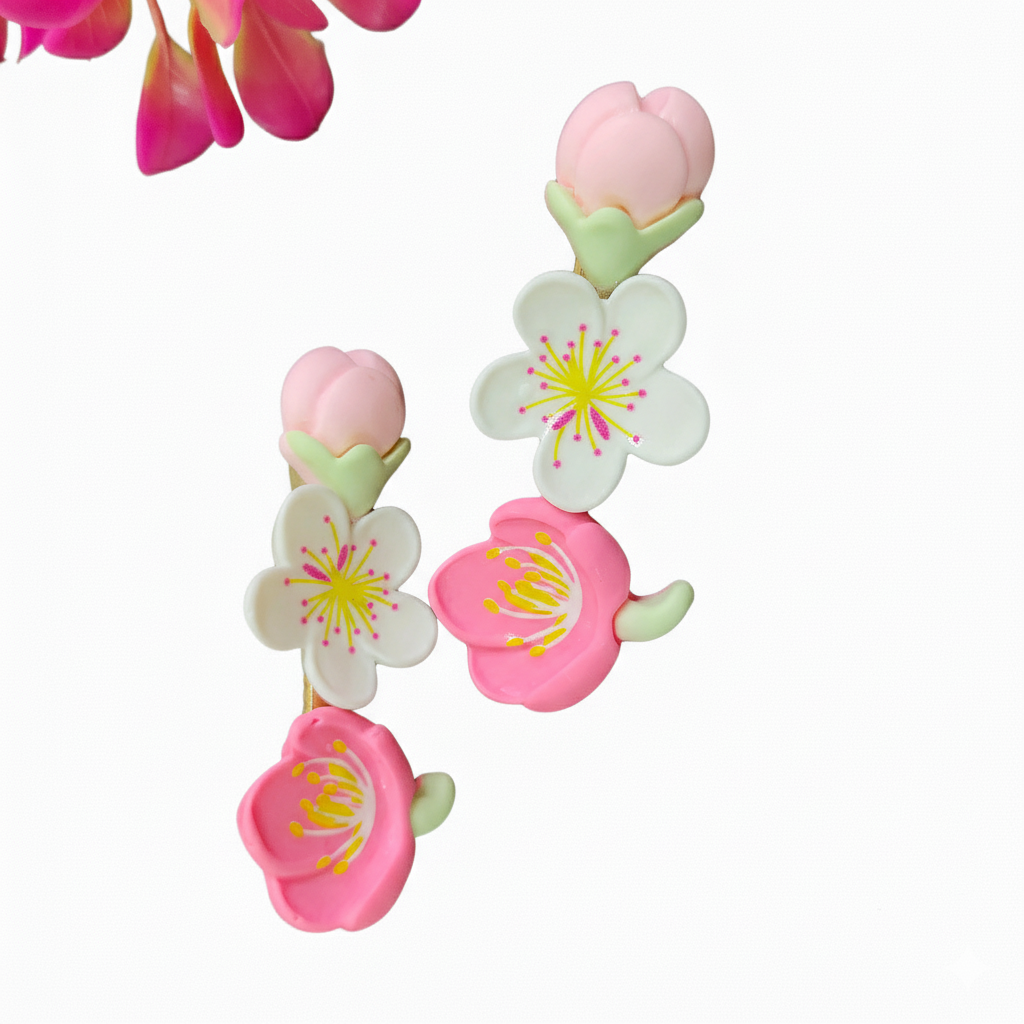 Flower Beautiful Hair Clip 1 Pair