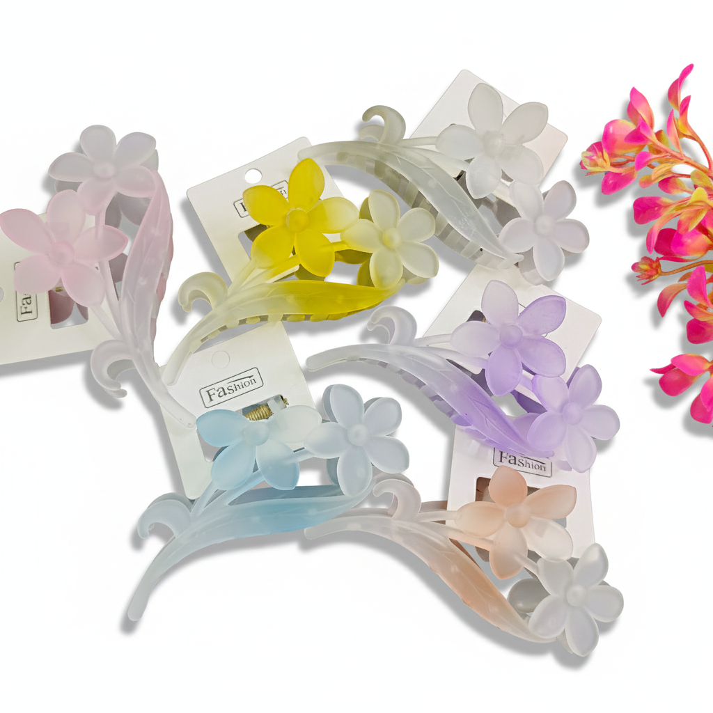 Gradient Flower Hair Claws
