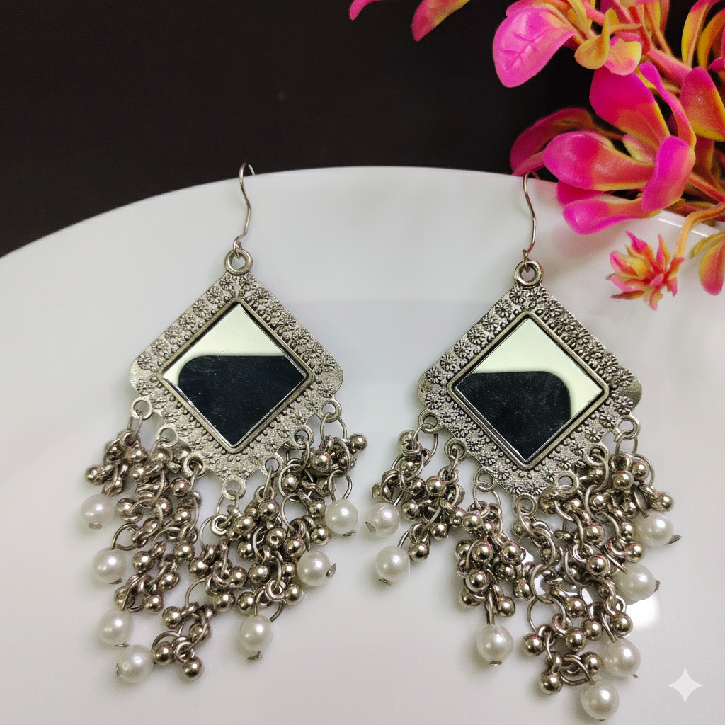 Oxidised Drop Jhumka