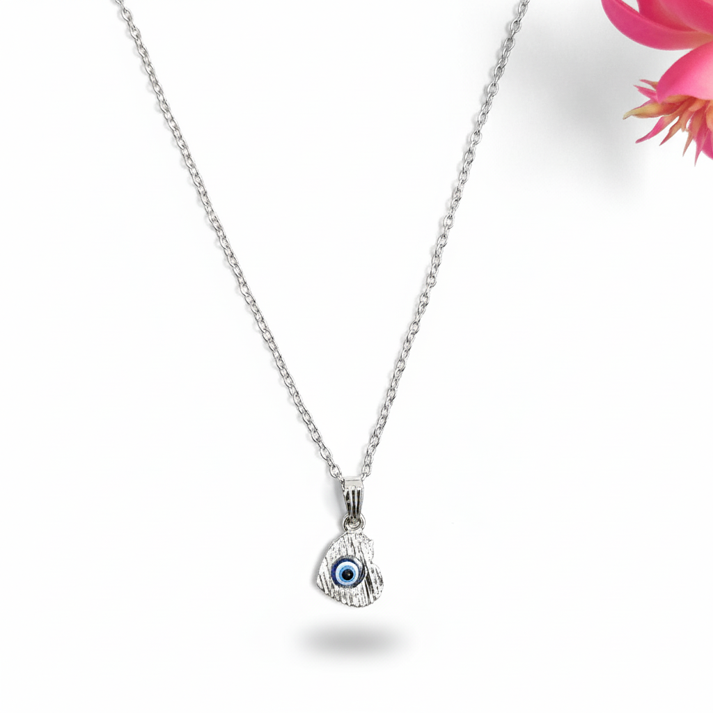 Heart Evil Eye Pendent