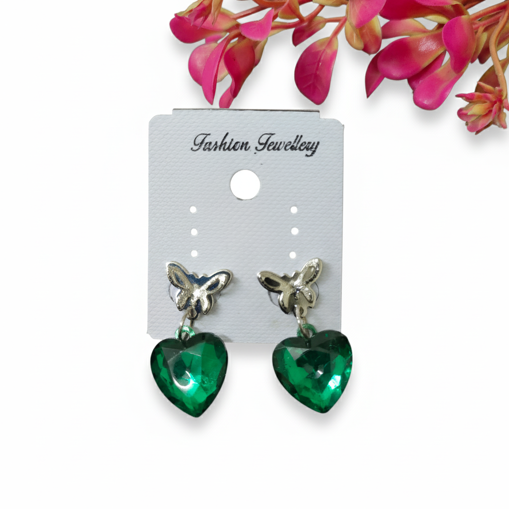 Heart Stone Korean Studs