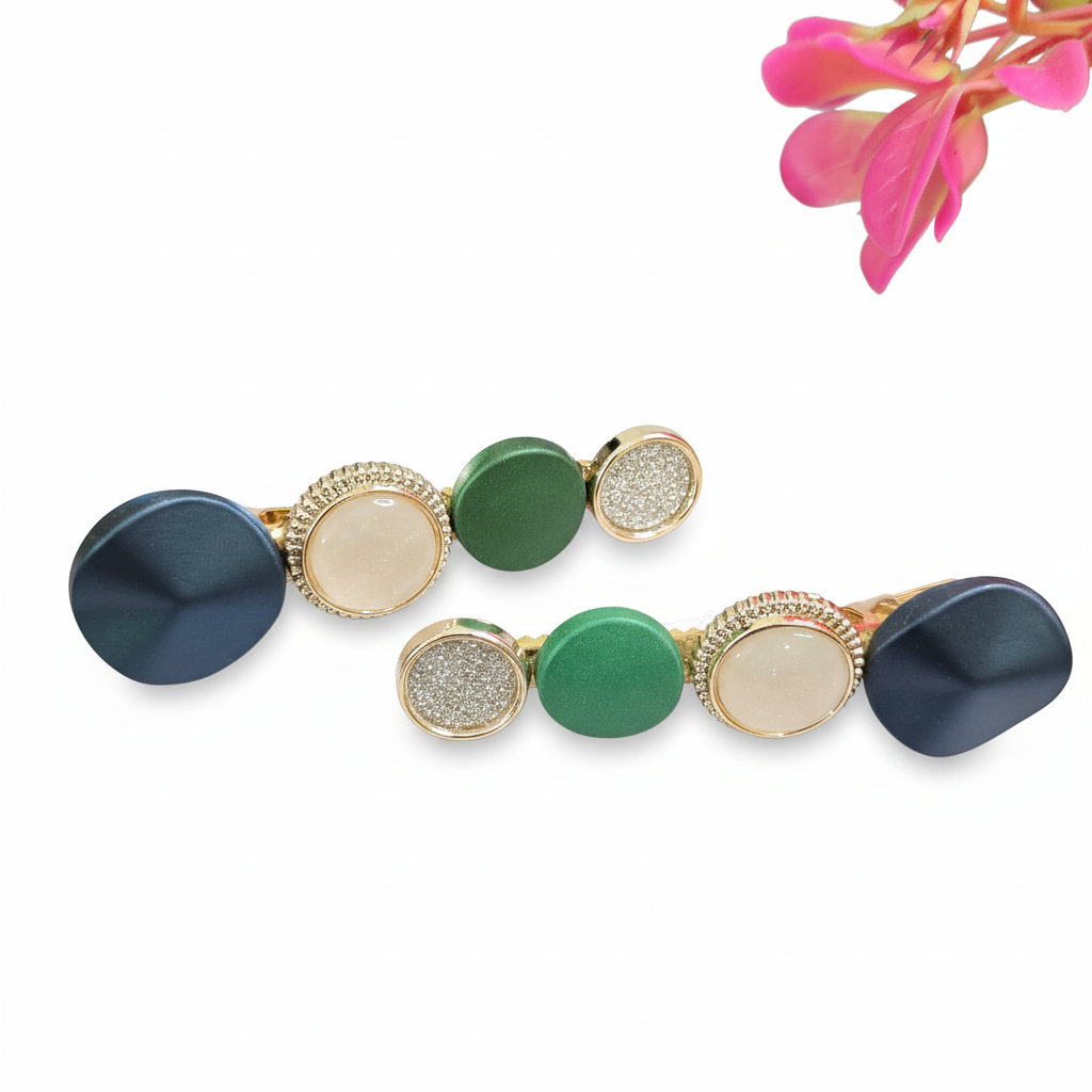 Korean Multicolor Pearl Clip 1 Pair