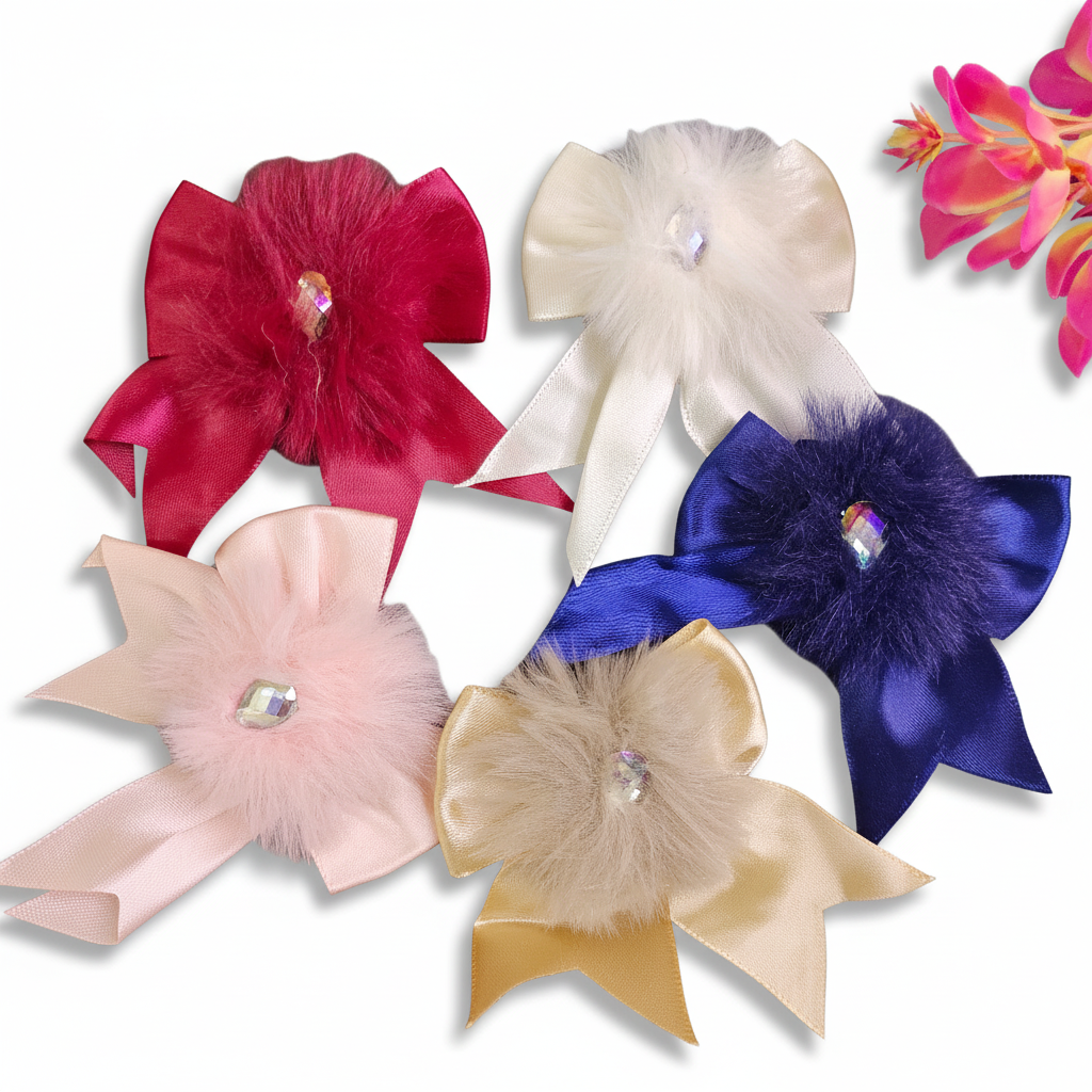 Satin Bow Clips