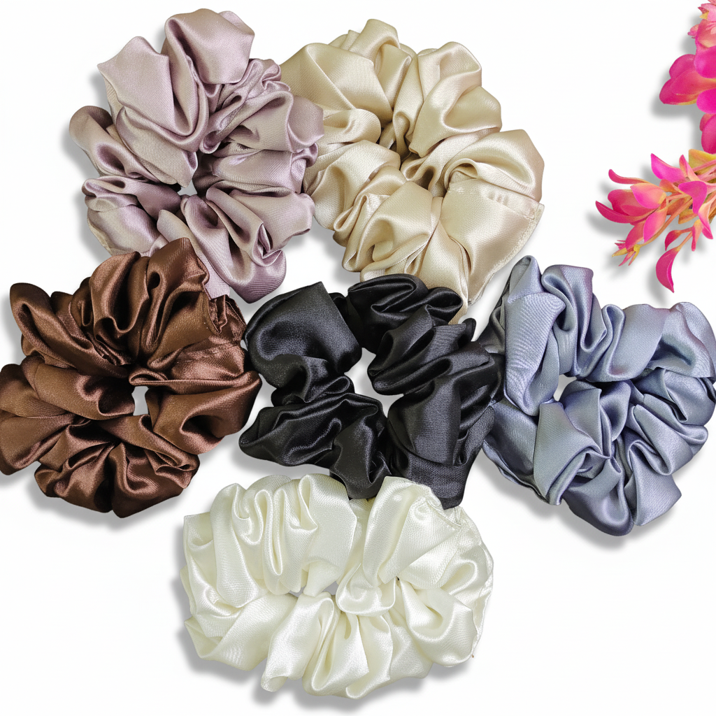 Plain Soft Korean Scrunchies
