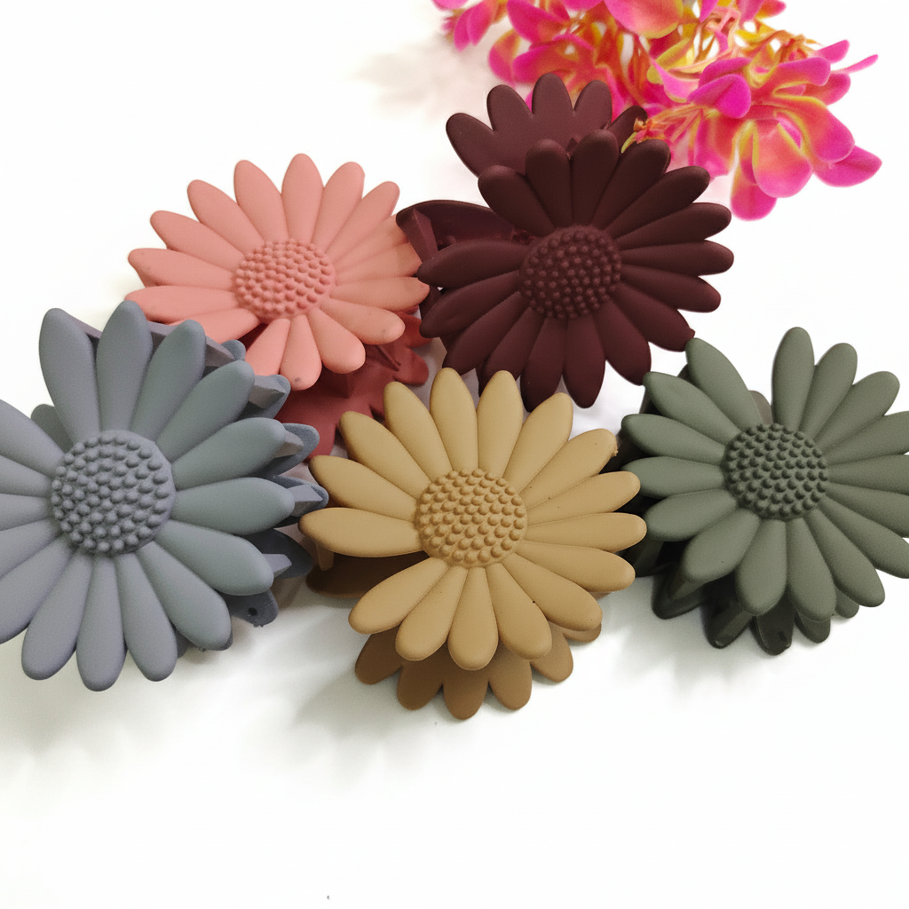 Flower Hair Claw Clips