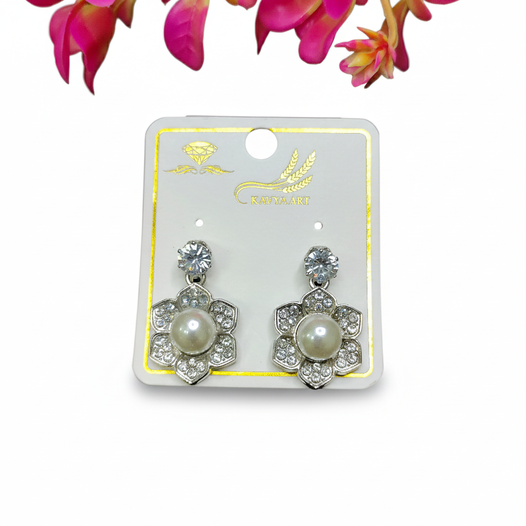 Pearl White Korean Studs