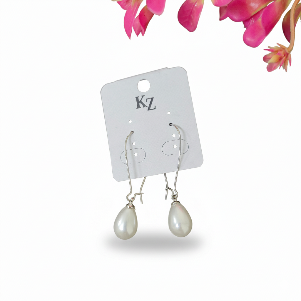 Pearl White Hook Drop Earring