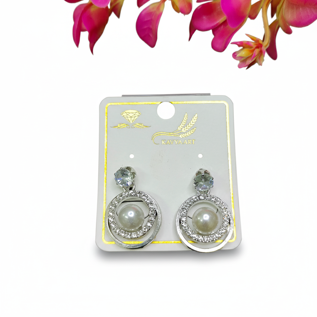 Pearl Round Korean Studs