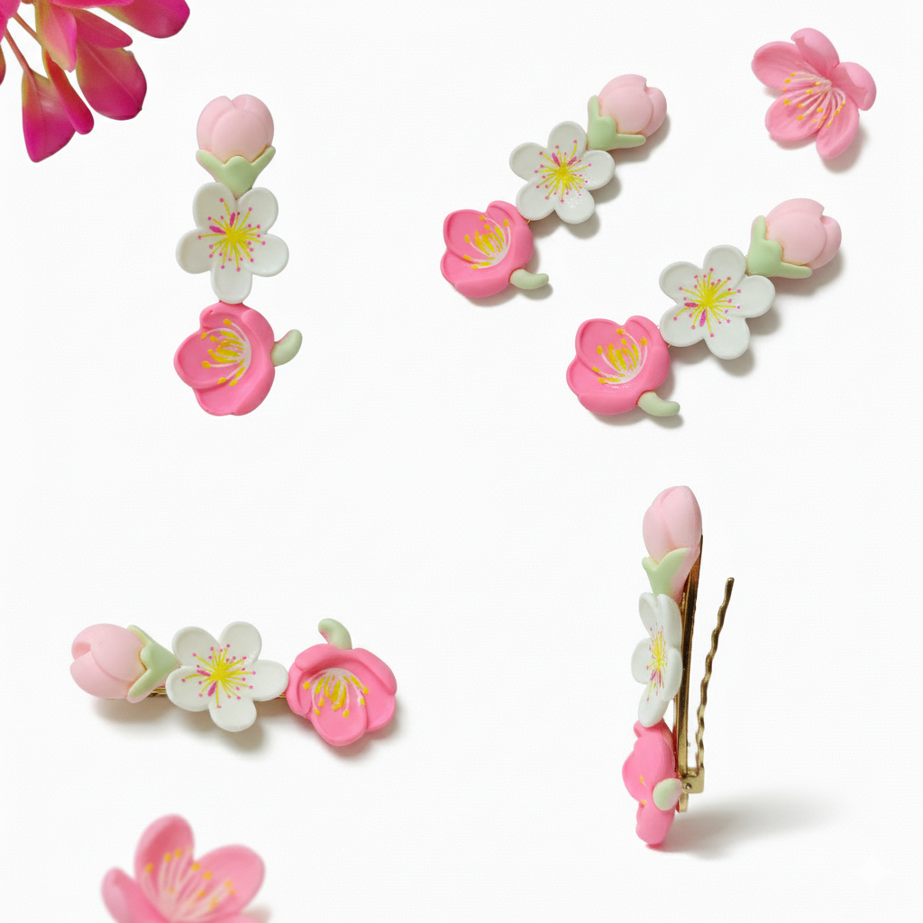 Flower Beautiful Hair Clip 1 Pair