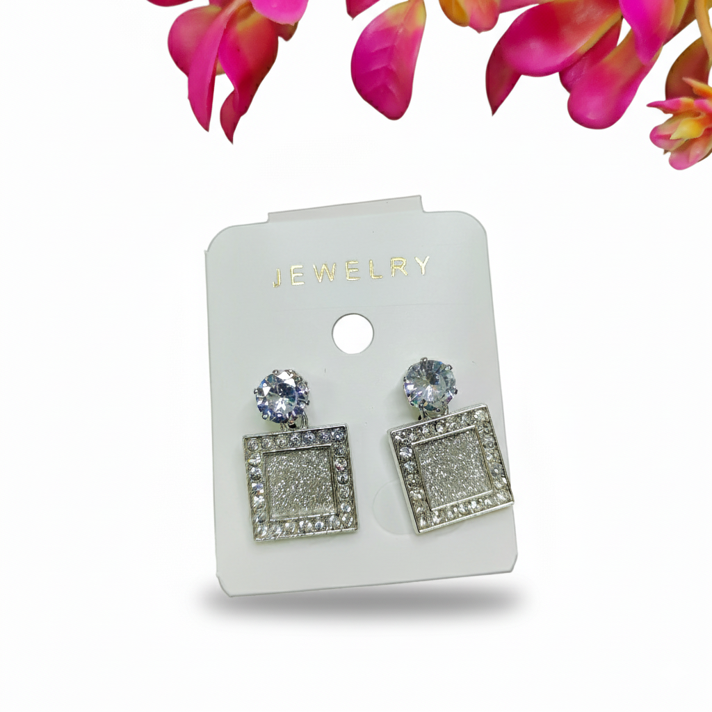 Korean Square Pearl Studs