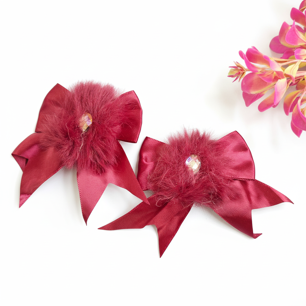 Satin Bow Clips