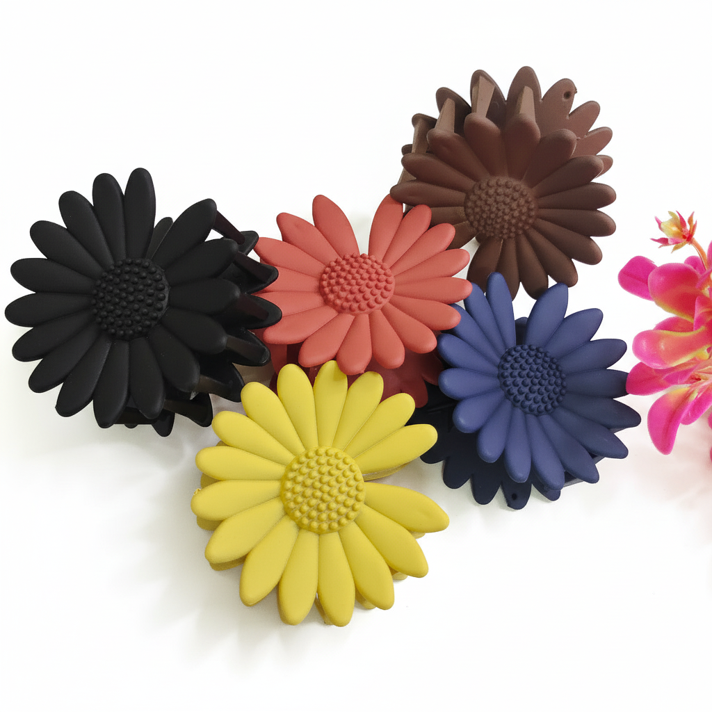 Flower Hair Claw Clips