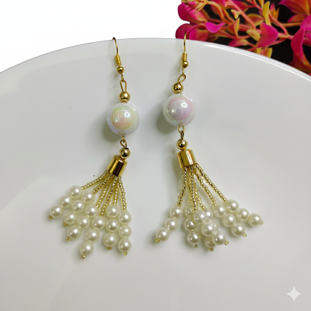 Pearl Golden Jhumka