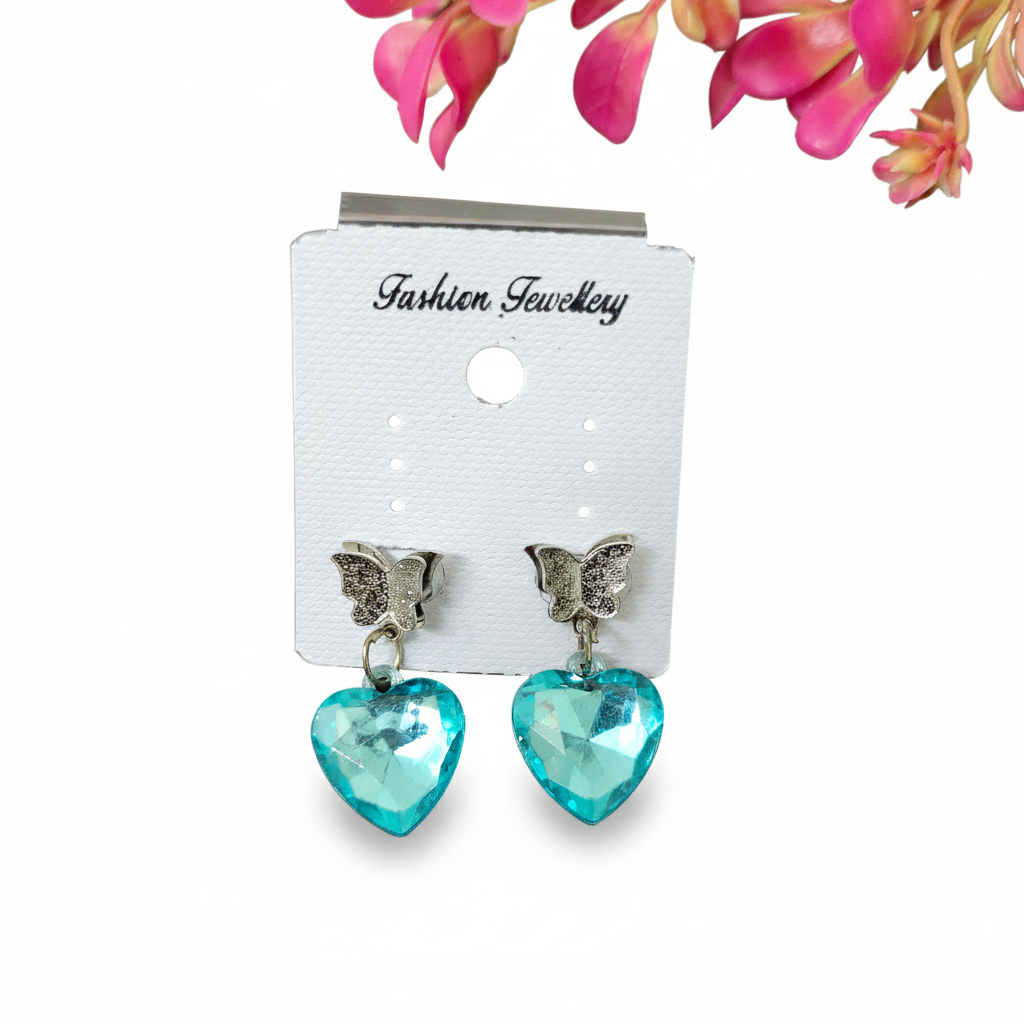 Heart Stone Korean Studs