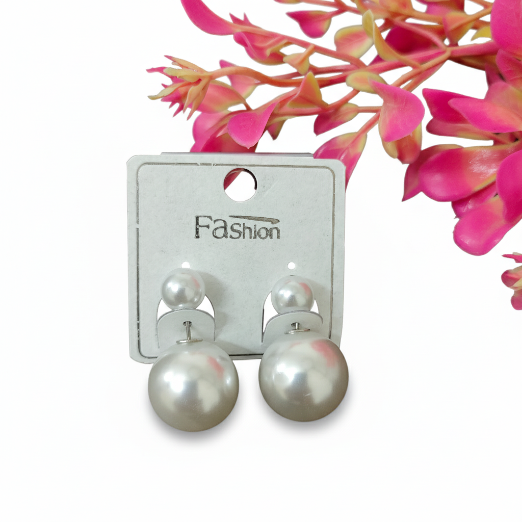 Pearl White Korean Studs