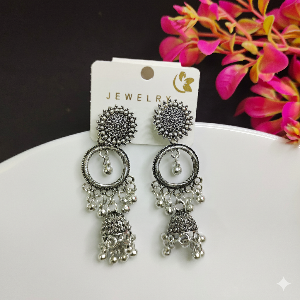 Oxidised Jhumka