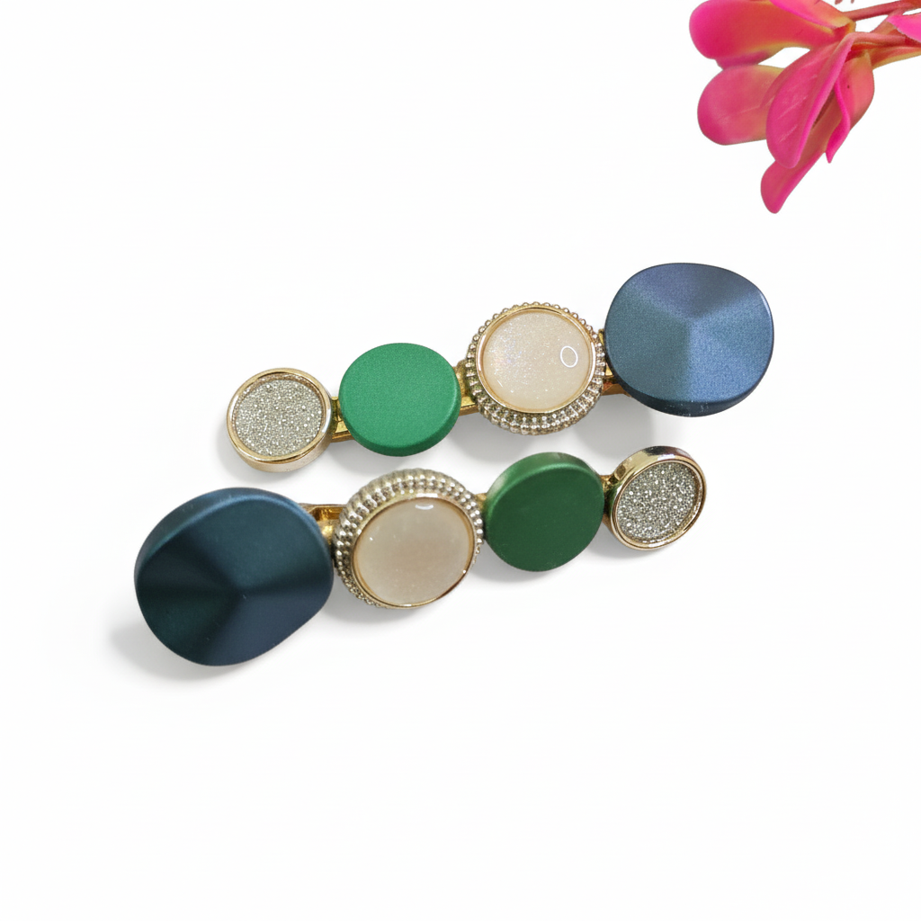 Korean Multicolor Pearl Clip 1 Pair