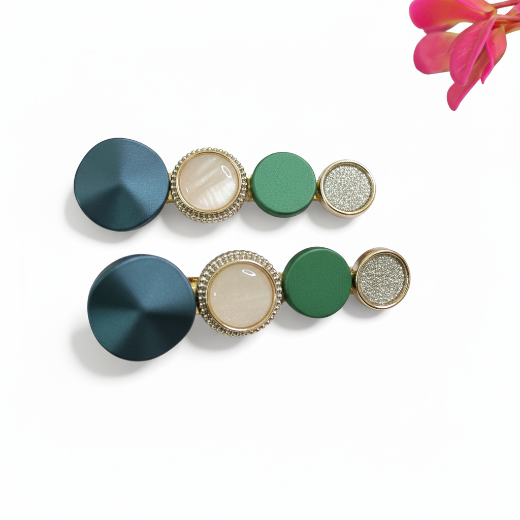 Korean Multicolor Pearl Clip 1 Pair