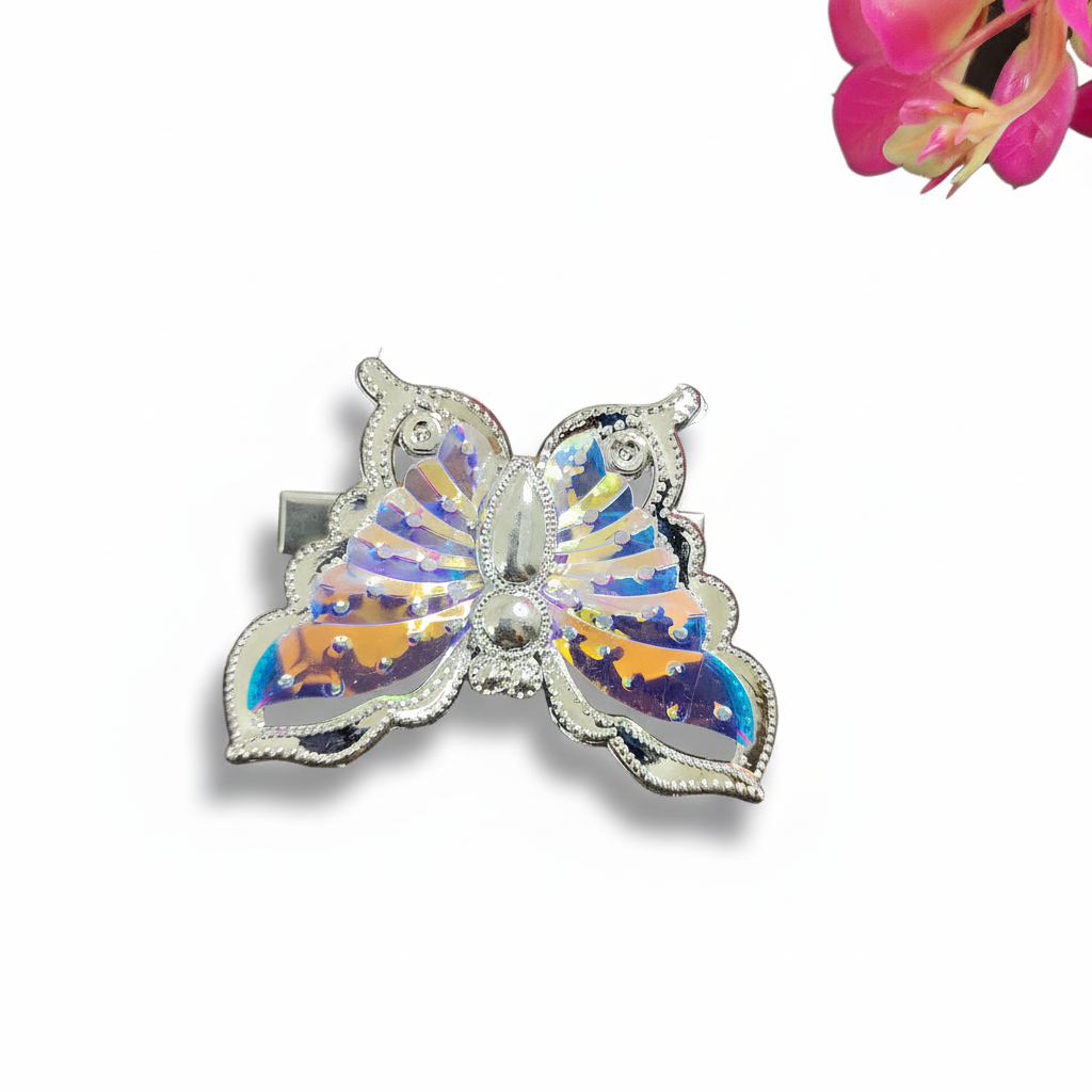 Shiny Metal Hair Clips ( 1 Pair )