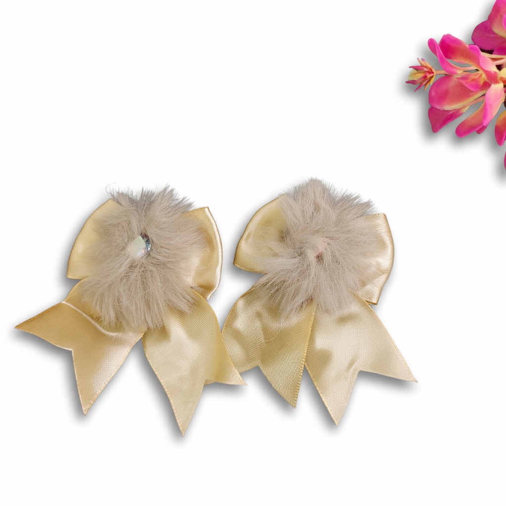 Satin Bow Clips