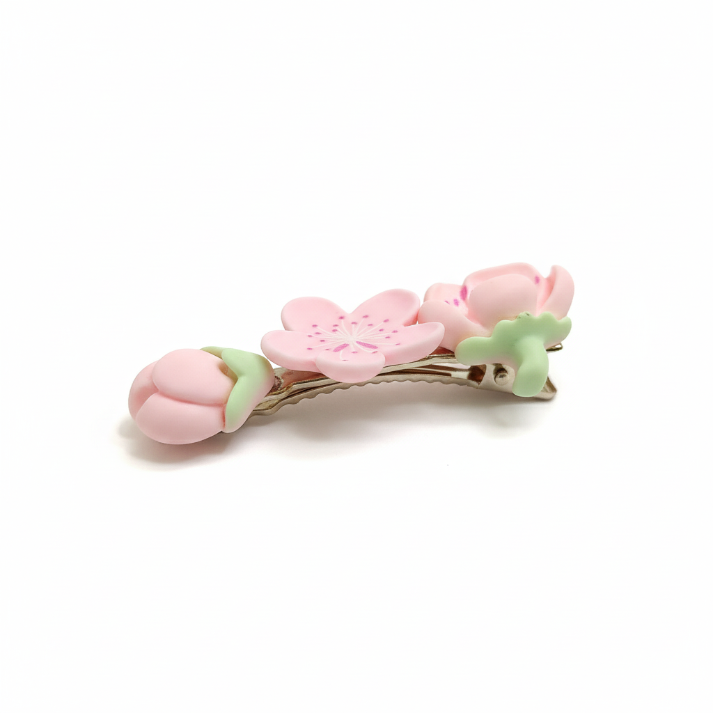 Flower Baby Pink Clips 1 Pair