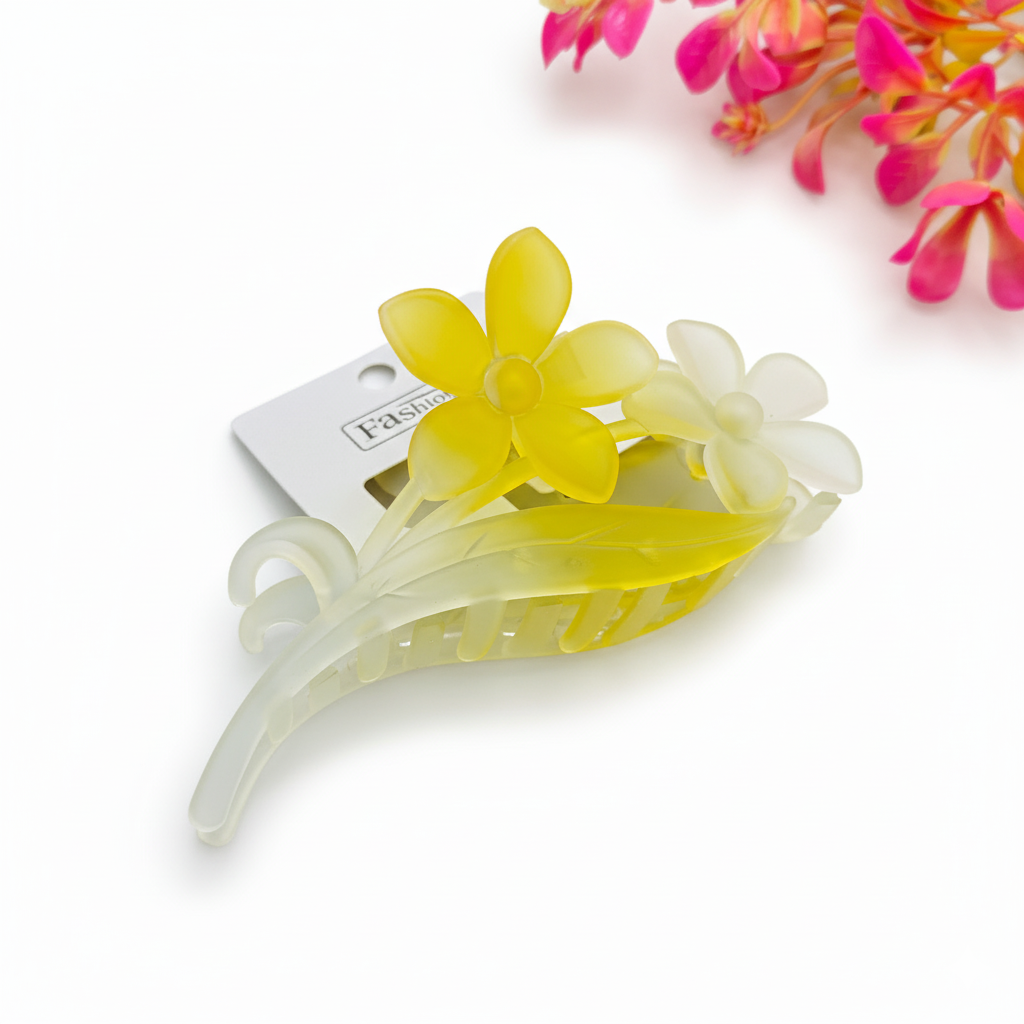 Gradient Flower Hair Claws