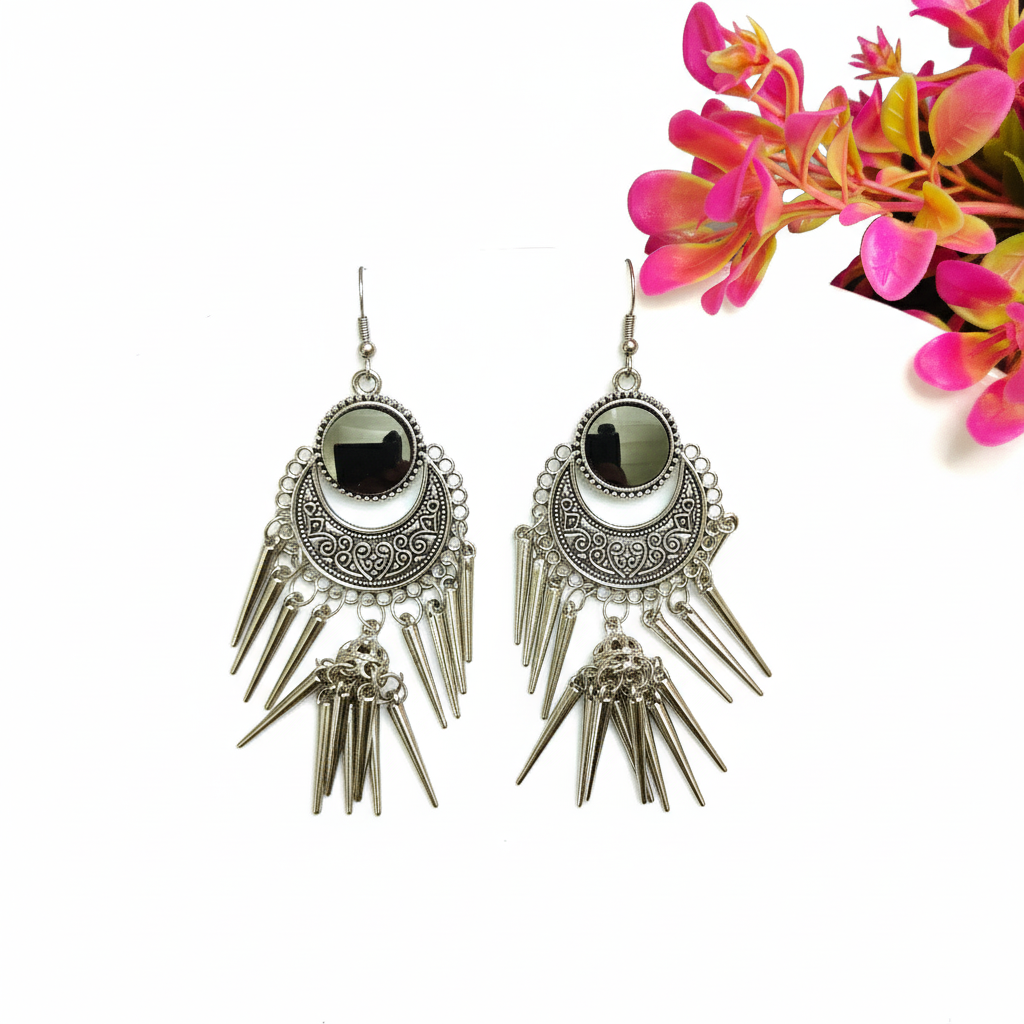 Beautiful Black Oxidised Jhumka