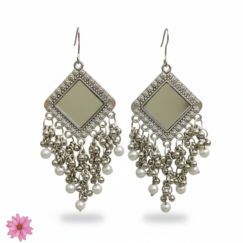 Oxidised Drop Jhumka