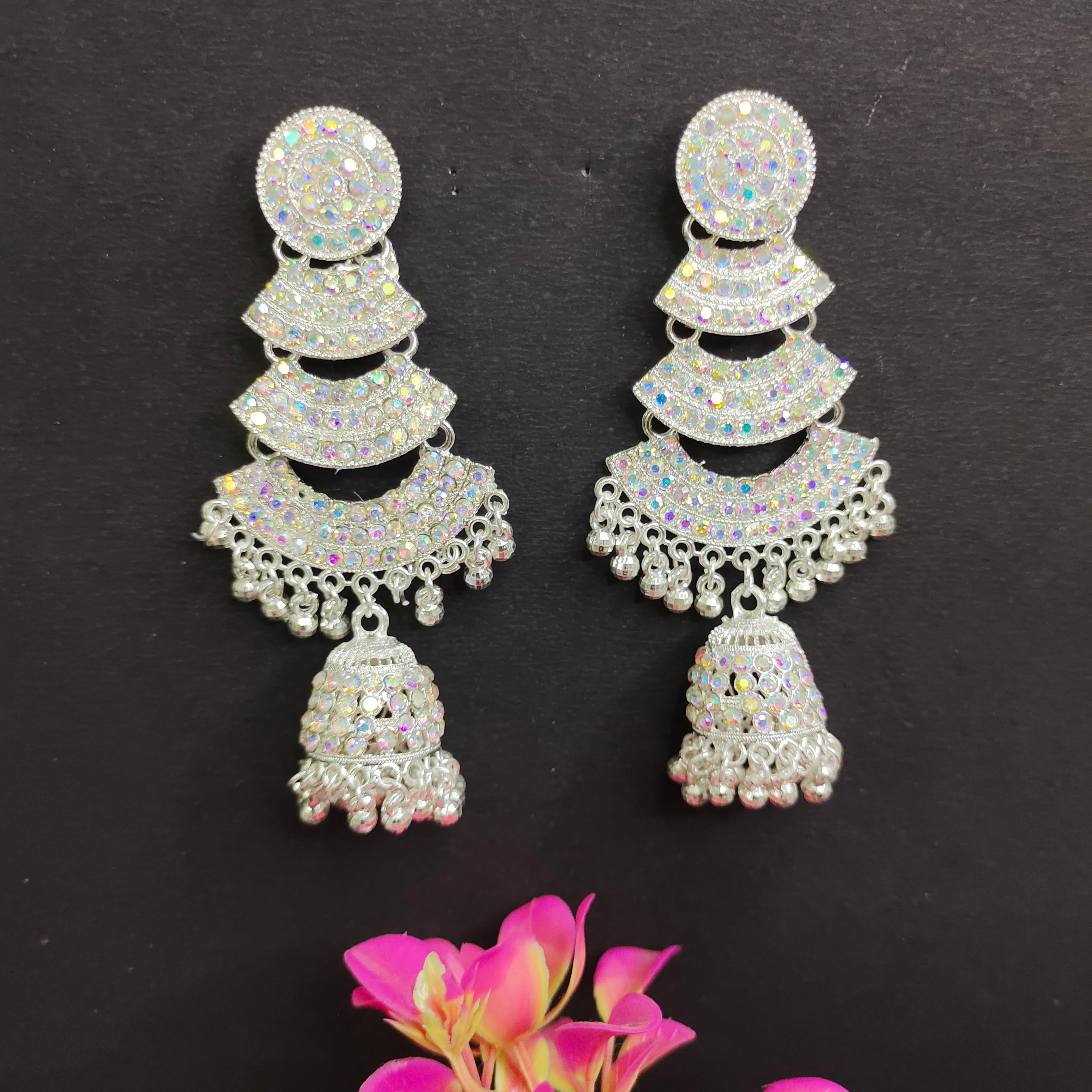 Silver Pearl Premium Jhumka