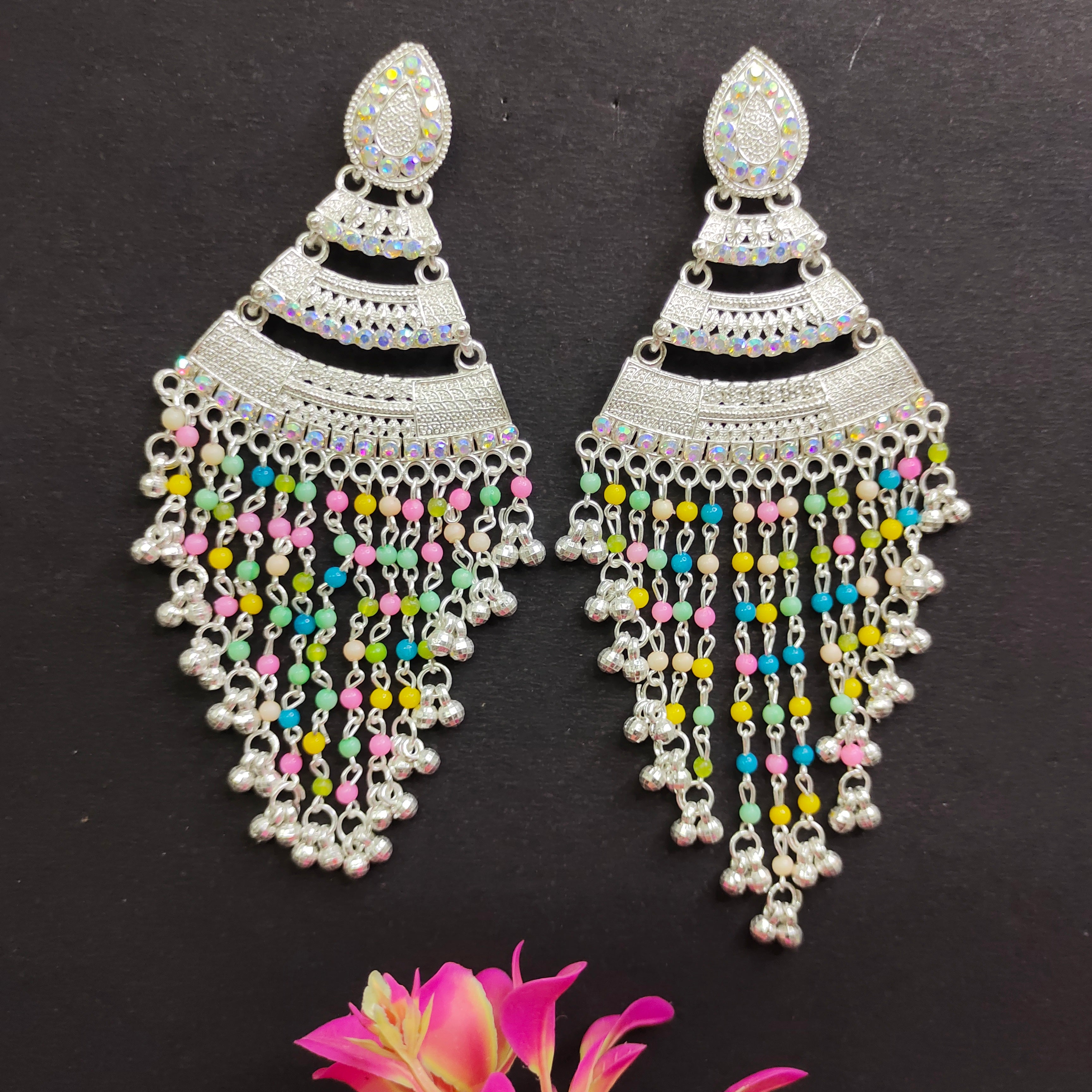Multicolor Pearl Premium Jhumka