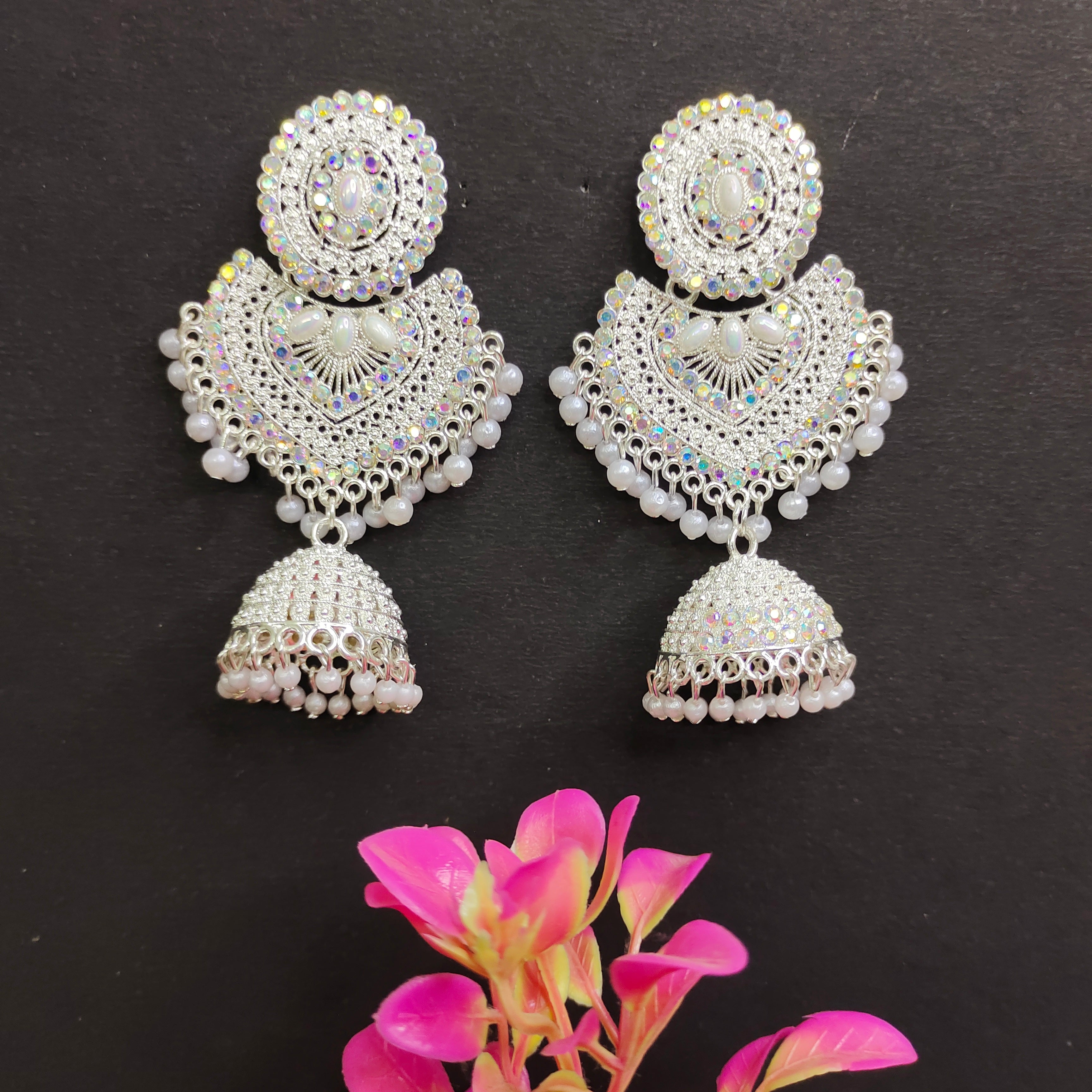 Beautiful Pearl Shiny Jhumka